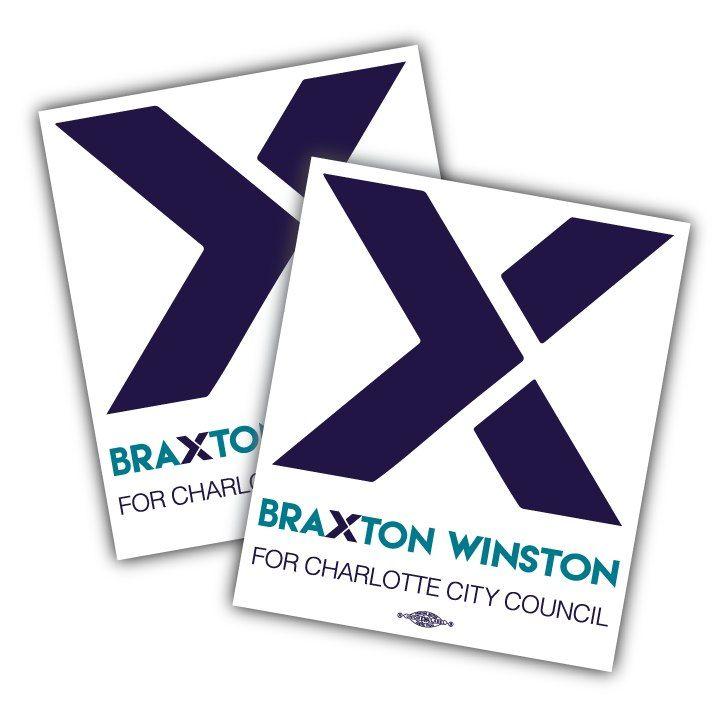Big X Logo - X Braxton Winston Logo (5 x 4 Vinyl Sticker - Pack of Two!)