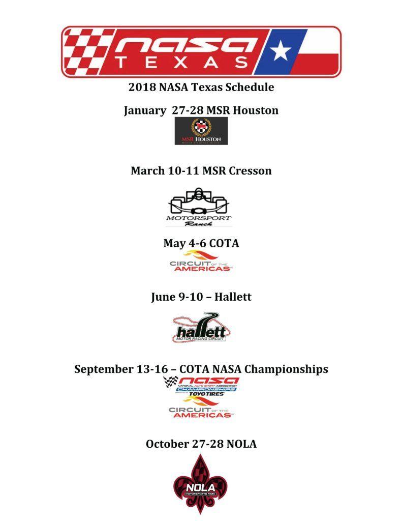 NASA Racing Logo - 2018 NASA Texas Schedule – NASA – Texas Region | We Drive Harder!