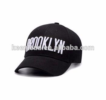 Popular Black Logo - Popular Black Baseball Hat Sports Cap With 3d Embroidery Logo ...