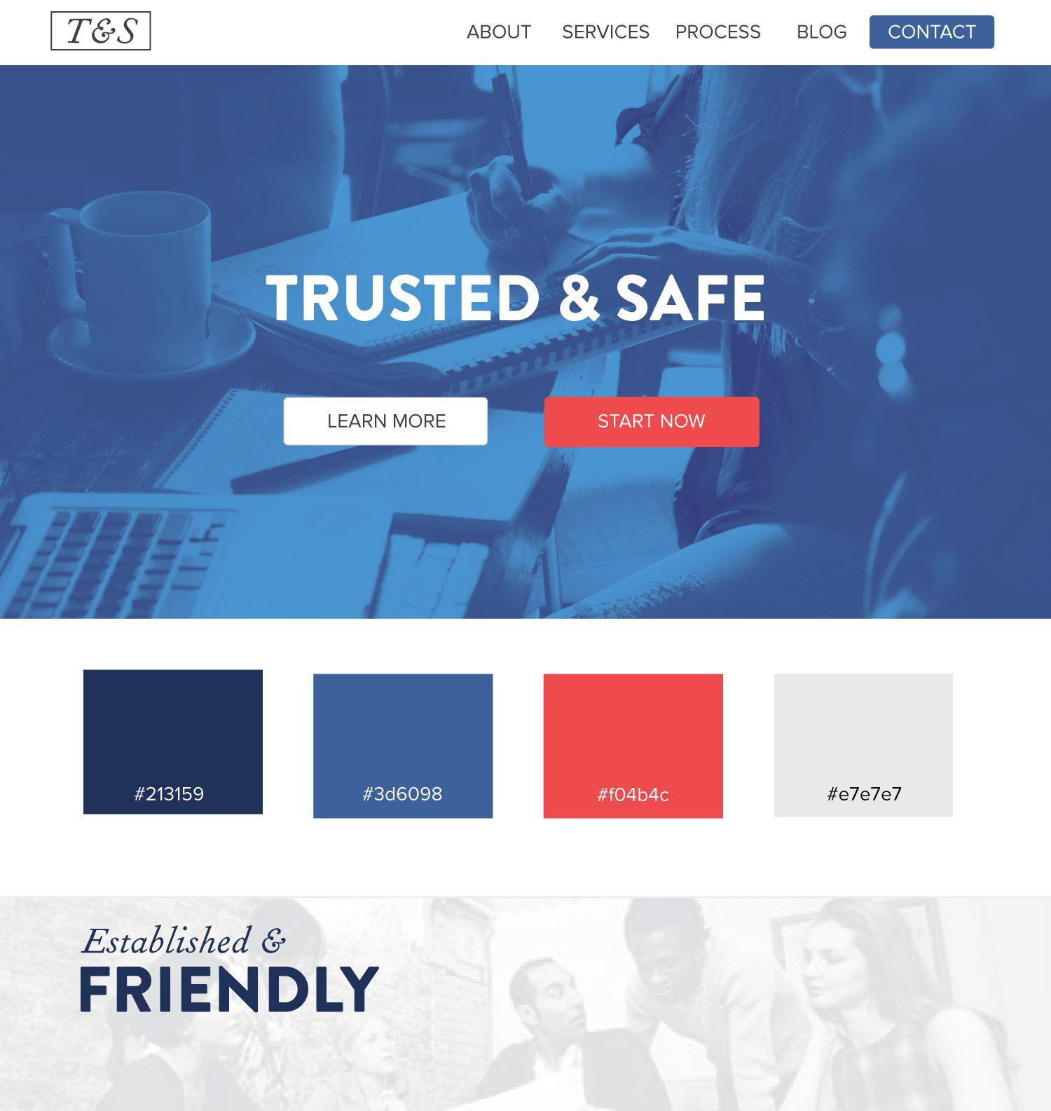 Red and Blue Services Logo - 5 Web Design Color Palettes | From Black and Gold Websites ..