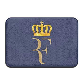 Swiss Crown Logo - VDSEHT Roger Federer Swiss King Crown Logo ATP 2015 Non Slip Doormat