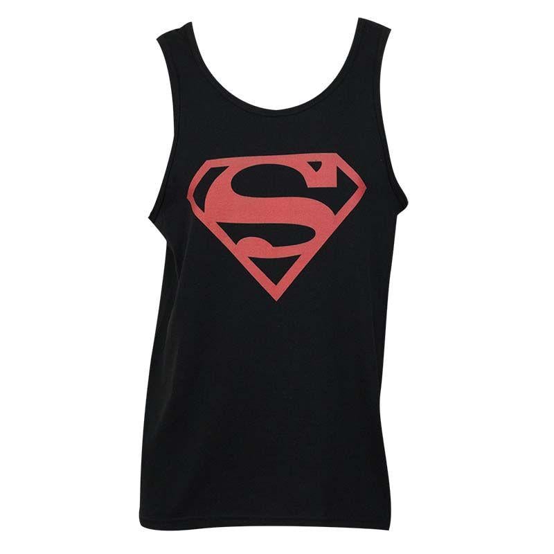 Popular Black Logo - Superman Men's Black Tank Top With Red Logo | SuperheroDen.com