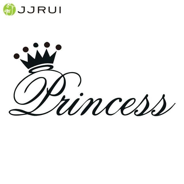 Princess Crown Logo - JJRUI Various Color Beautiful Princess Crown Wall Sticker Bedroom