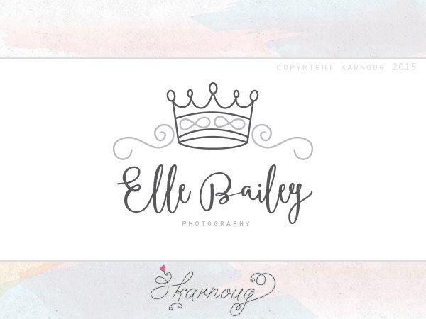 Princess Crown Logo - Crown, Infinity, Swirls, Sketch, Photography Logo, Boutique Logo ...