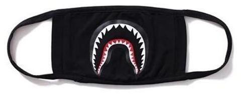 Shark BAPE Face Logo - Camping First Aid Kits Bape Black Black Shark Face Mask black