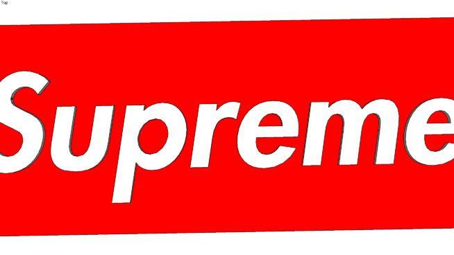 Large Supreme Logo - Supreme 3D Box Logo | 3D Warehouse