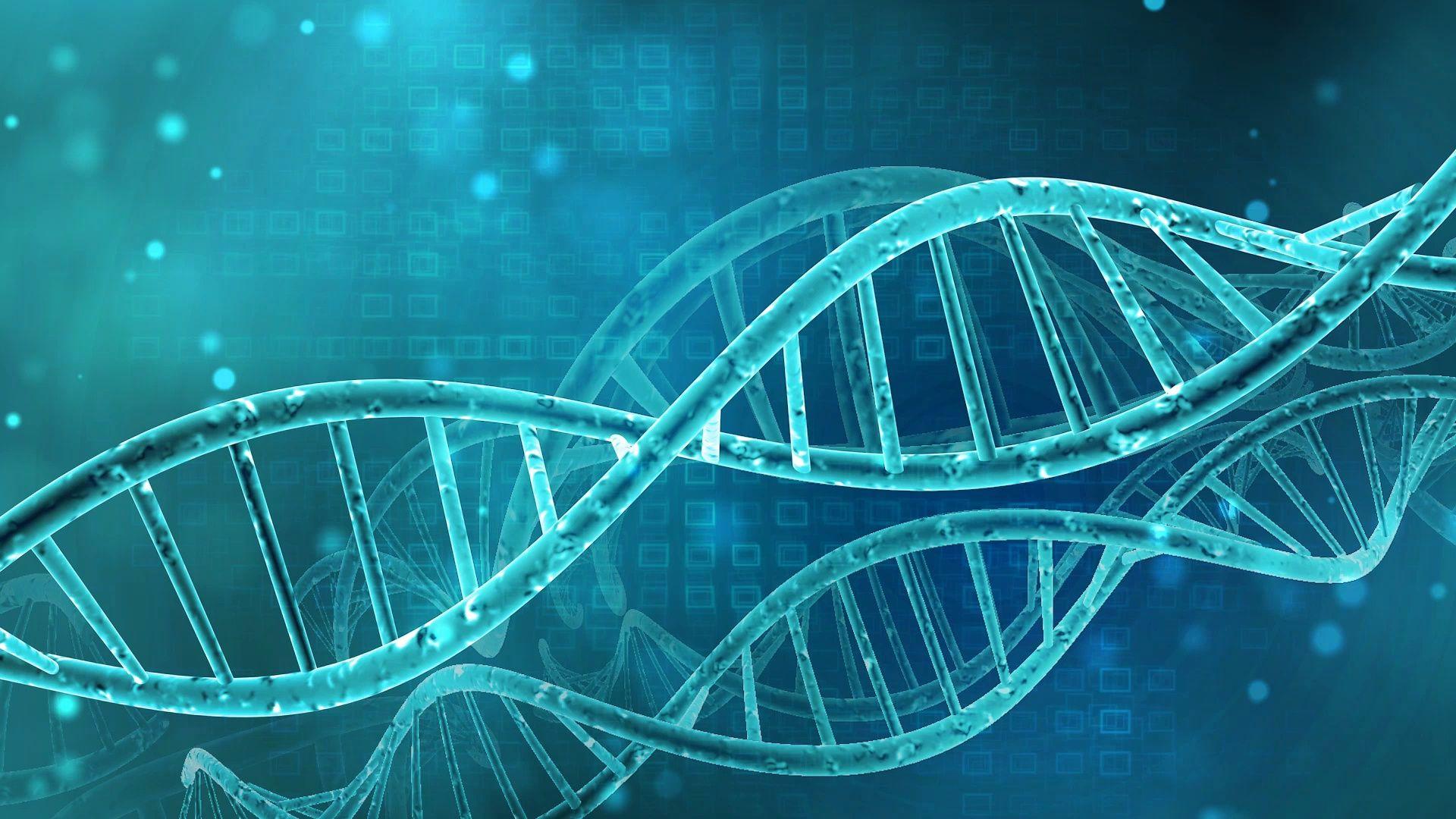 Blue and Green Double Helix Logo - Video: DNA double helix green blue background