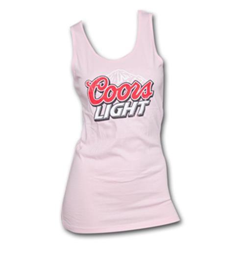 Pink Coors Light Logo - Buy Official COORS Light Classic Logo Pink Ladies Graphic Tank Top