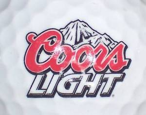 Pink Coors Light Logo - 1) COORS LIGHT BEER LOGO GOLF BALL BALLS