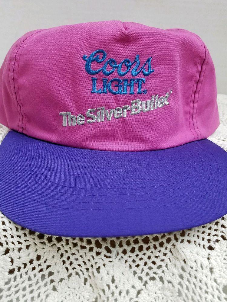 Pink Coors Light Logo - Vintage Coors Light beer The Silver Bullet snapback hat Cap Party ...