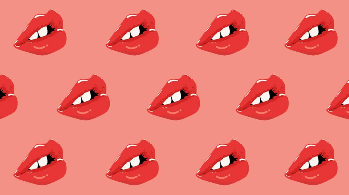 Red Lips and Tongue Logo - thoughts you have when wearing red lipstick