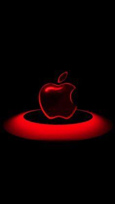 Cool Black and Red Logo - Black with Red Trim Apple on Black Wallpaper. sheik in 2019