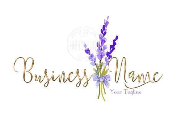 Purple Florist Logo - DIGITAL Custom Logo design, lavender logo, purple logo, watercolor ...