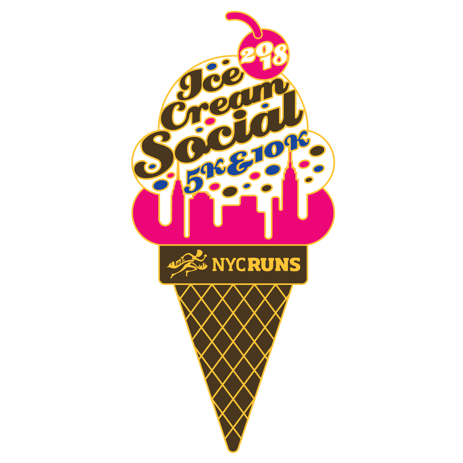 Ice Cream Social Logo - NYCRUNS BROOKLYN ICE CREAM SOCIAL 5K & 10K - Brooklyn, NY 2019 | ACTIVE