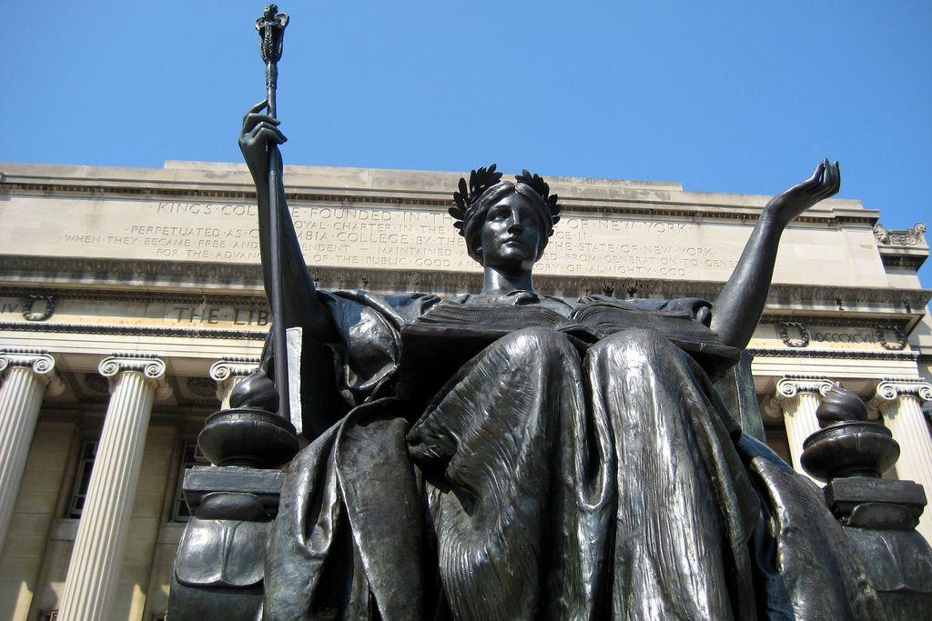 Columbia Statue Logo - NYC - Columbia University - Alma Mater and Low Memorial Li… | Flickr