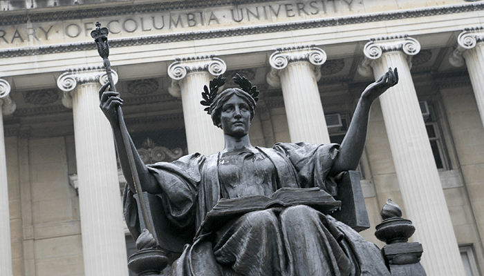 Columbia Statue Logo - Columbia grad students try to unionize, again