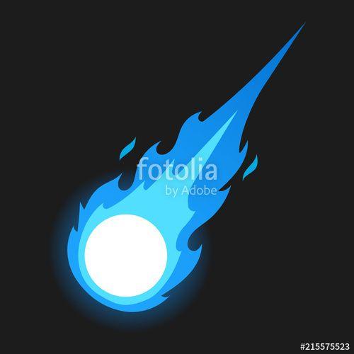 Blue Fireball Logo - Blue fireball. Vector.