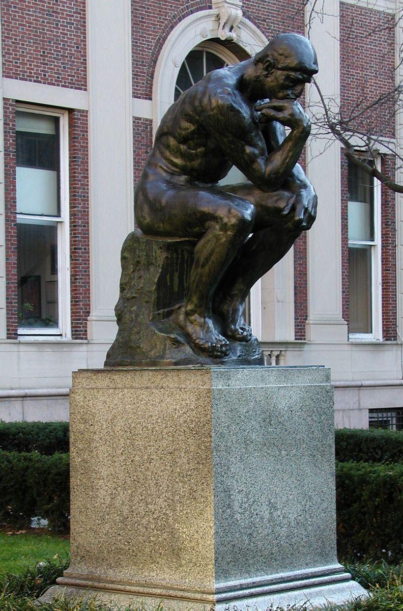 Columbia Statue Logo - Auguste Rodin and The Thinker | Public Outdoor Sculpture at Columbia