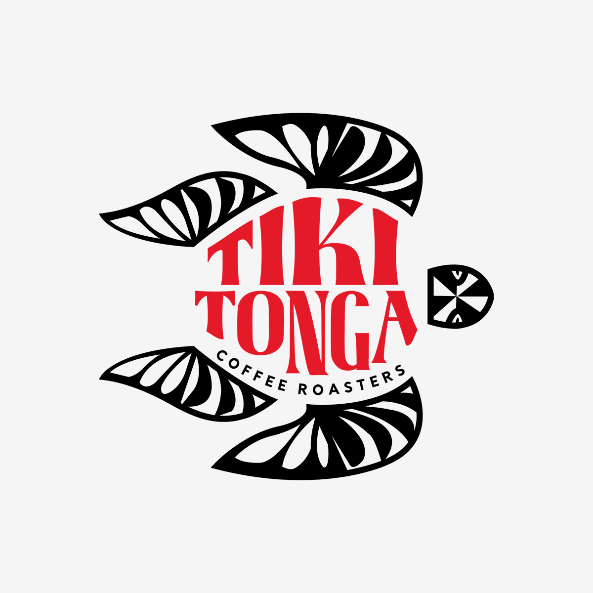 Red and Grey Black Logo - meor-studio-tiki-tonga-red-black-logo - Meor Design Agency, St Ives