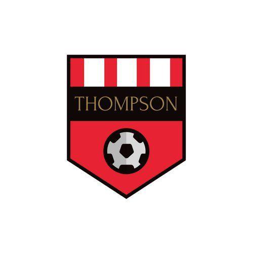 Red Soccer Logo - Red and Black Thompson Soccer Club Logo - Templates by Canva
