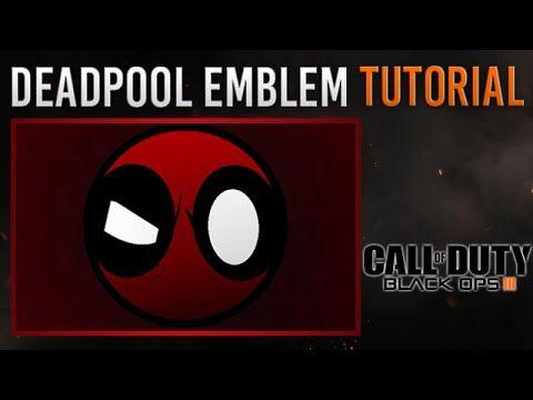 Cool Black and Red Logo - Black Ops 3 & easy Deadpool Emblem Tutorial. very simple