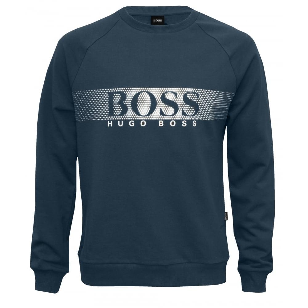 Hugo Boss Logo - Hugo Boss Logo Band Sweatshirt, Blue. Hugo Boss sweatshirts