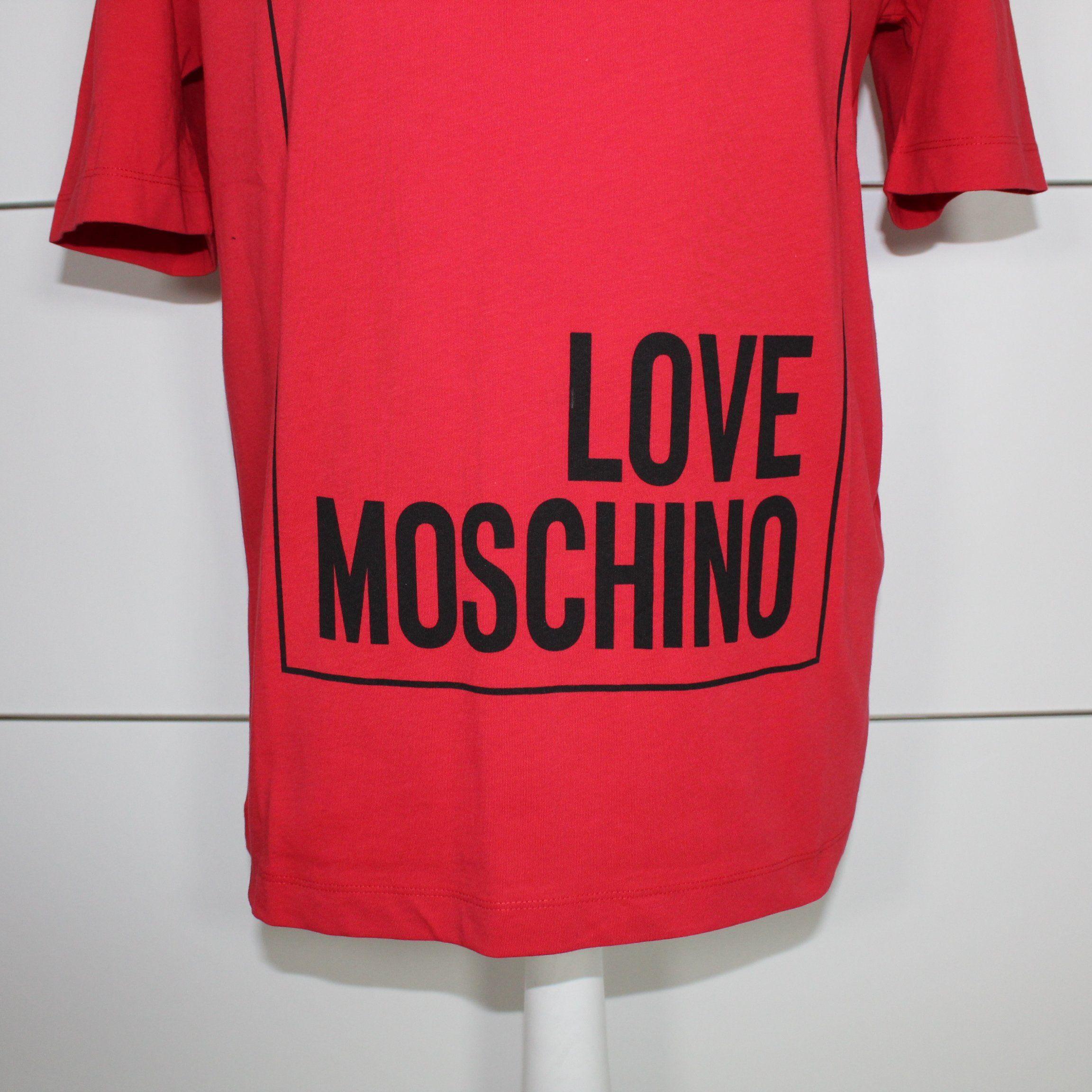 Red and Grey Black Logo - Love Moschino Red Big Love Black Logo T-Shirt – boinclo