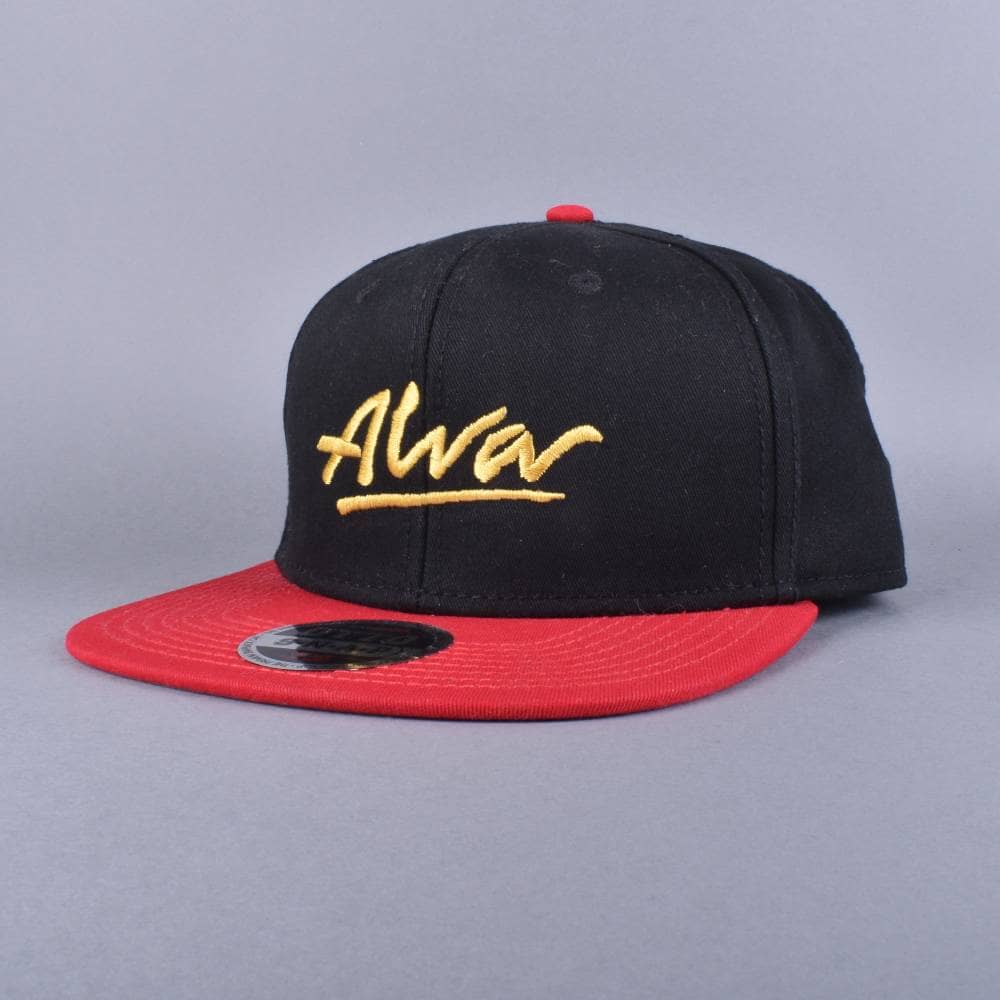 Red and Grey Black Logo - Alva Skateboards OG Logo Snapback Cap - Black/Red - SKATE CLOTHING ...