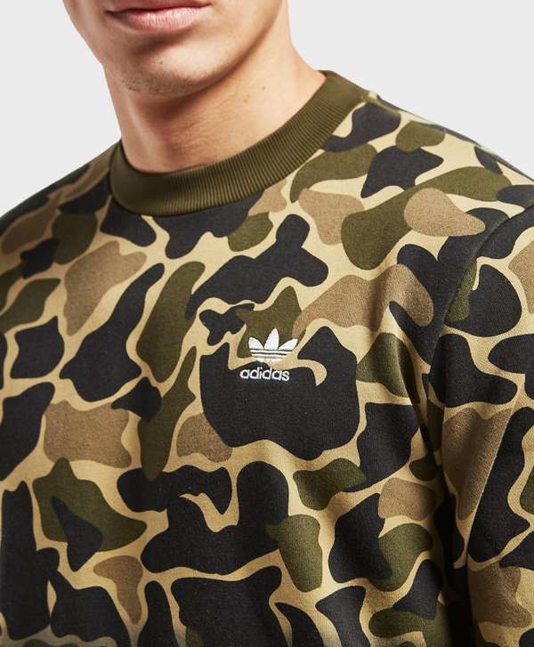 Camo Adidas Logo - adidas Originals Camo Crew Sweatshirt