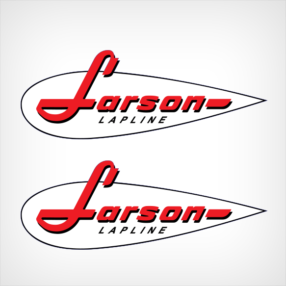 Teardrop Logo - Larson Lapline 1960's Teardrop logo decal set | GarzonStudio.com
