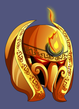 Golden Flame Logo - Golden Flame Helm - AQW