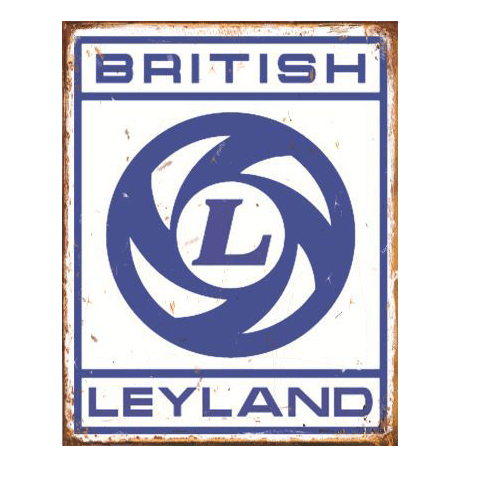 Old British Leyland Logo - British Leyland Logo Reproduction Tin Sign | Mainly Nostalgic ...