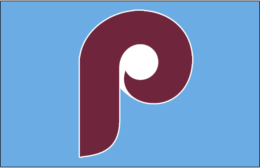Philadelphia Phillies P Logo - Philadelphia Phillies Jersey Logo - National League (NL) - Chris ...
