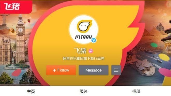 Fliggy Logo - China's Alibaba in 'flying pig' controversy - BBC News