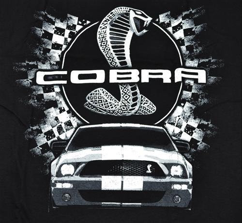 Ford Mustang Cobra Logo - Ford Mustang Cobra T Shirts, Large Black