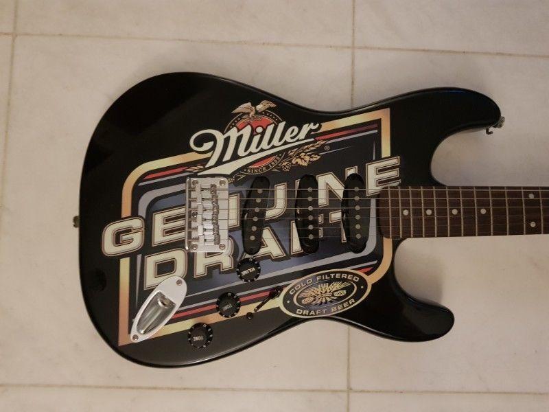 Guitar Beer Logo - Fender Squier Stratocaster - Collector's Item - Miller Genuine Draft ...