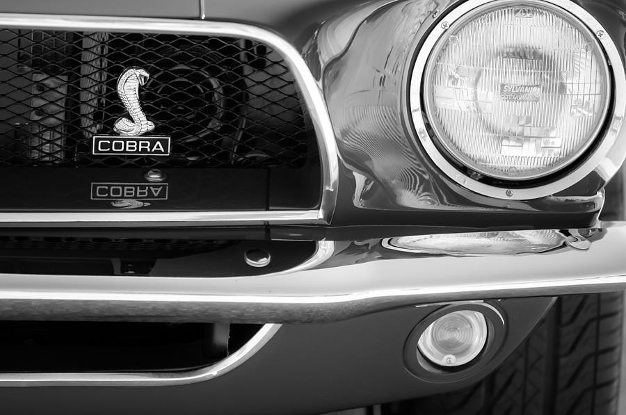 Ford Mustang Cobra Logo - 1968 Ford Mustang Fastback 427 Ci Cobra Grille Emblem Photograph ...