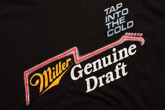 Guitar Beer Logo - Miller Genuine Draft Beer T-Shirt Guitar Logo Breweriana | Etsy