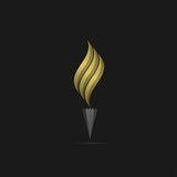 Golden Flame Logo - Fire logo sign