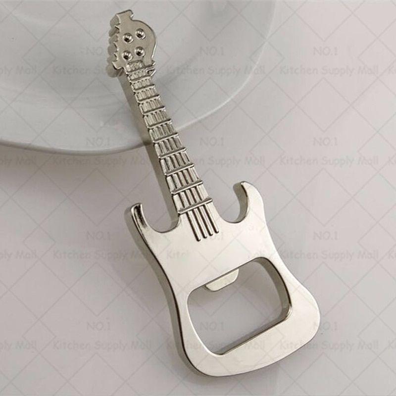 Guitar Beer Logo - 1 PCS Mini Silver Guitar Beer Bottle Opener Can Gift Logo Jar ...