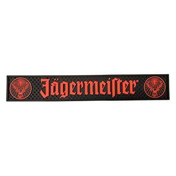 Red and Black Bar Logo - Jagermeister Black & Orange Logo Bar Mat: Amazon.co.uk: Kitchen & Home