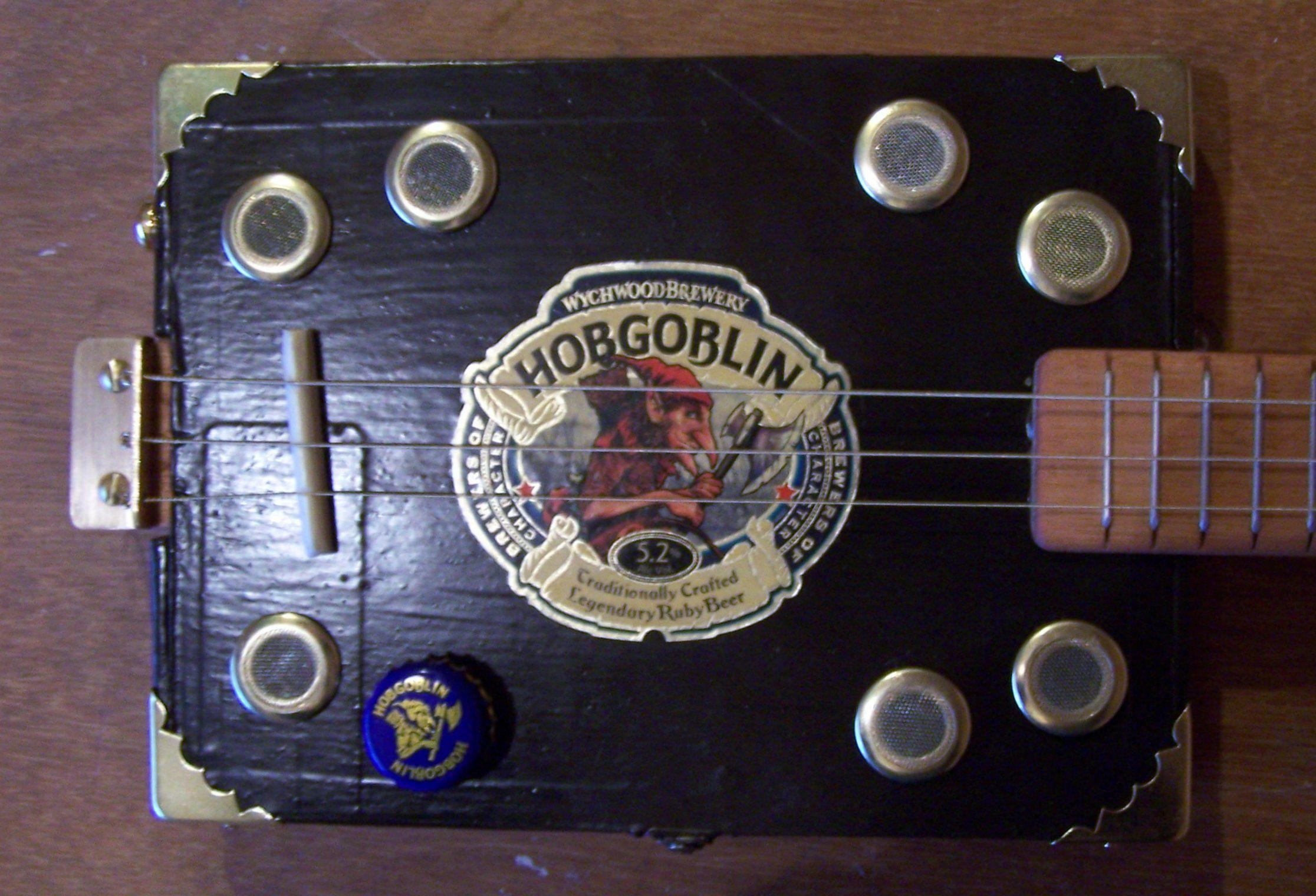 Guitar Beer Logo - Hobgoblin No. One-Cigar Box Guitar