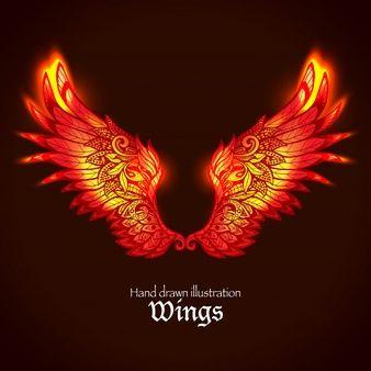 Golden Flame Logo - Wings Vectors, Photo and PSD files