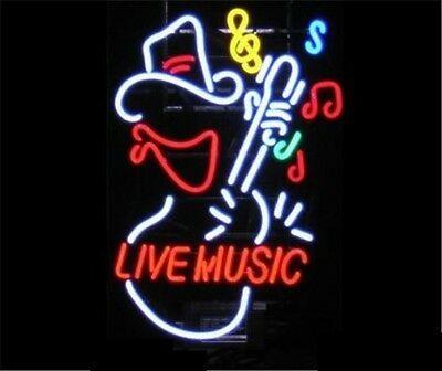 Guitar Beer Logo - NEW LIVE MUSIC Guitar Beer Logo Neon Light Sign 17