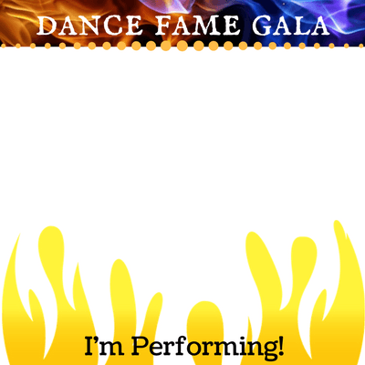 Golden Flame Logo - Dance Fame Gala - Support Campaign | Twibbon