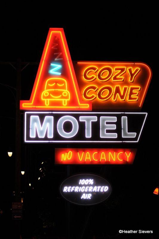Cozy Cone Logo - Cars Land First Look! Sally's Cozy Cone Motel in Disney California