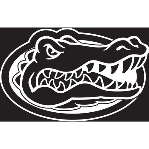 Gator Logo - Florida Decal White Gator Head Logo (3