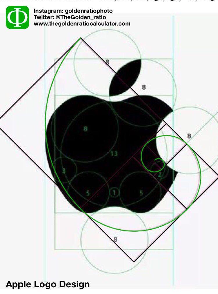 Golden Ratio Apple Logo - Golden Ratio App - #Apple #LogoDesign #fibonacci