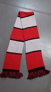 Red and Black Bar Logo - FOOTBALL RETRO SCARF. RED WHITE BLACK BAR SCARVES...WITH FREE P&P | eBay