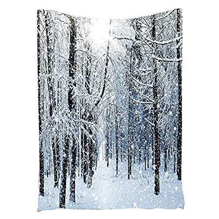 Tree Mountain R Logo - SODIAL(R) Snowy Trees Mountain Winter Holiday Digital Printed Forest ...